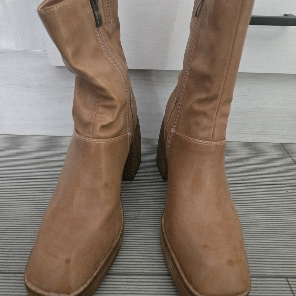 Modcloth Tan Heeled Boots